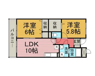 ソレアード・ヴィラ【2階】の間取り