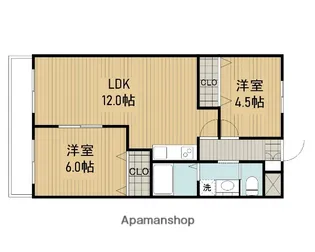 キャッスル相模台【205号室】の間取り