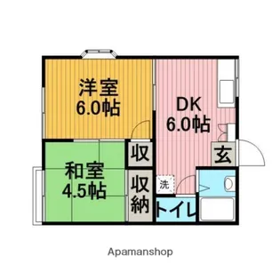 サンホワイト【101号室】の間取り
