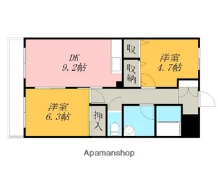 ポポラーレ相武台【205号室】の間取り