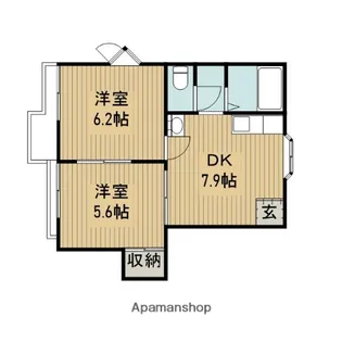 ハイデンス相模大野【2階】の間取り