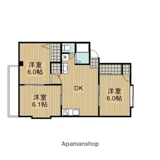 神奈川県大和市中央林間4丁目【マンション】の間取り