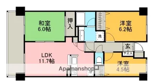 シュアーズ相模原【11階】の間取り