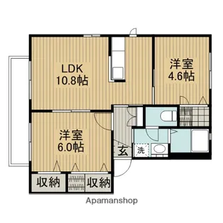 神奈川県相模原市南区西大沼3丁目【アパート】の間取り