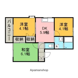 フォルテシモA【1階】の間取り