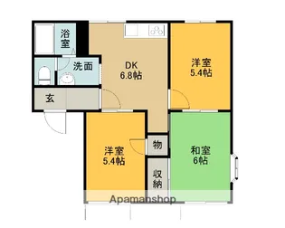 ドミトリー美洋【1階】の間取り