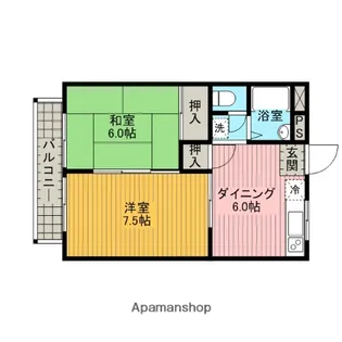 緑ヶ丘ハイツ【3階】の間取り