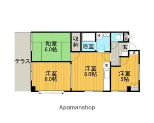 グリーンパークさがみ【1階】の間取り