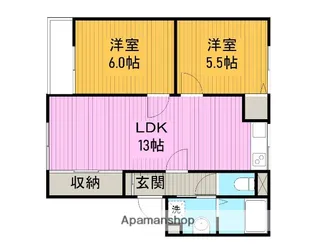 コトー座間【201号室】の間取り