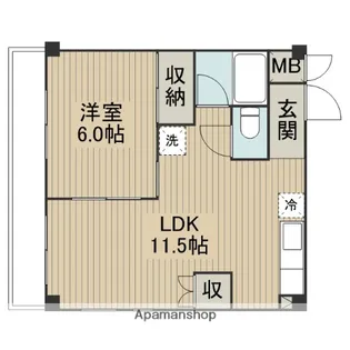 神奈川県相模原市中央区弥栄2丁目【マンション】の間取り