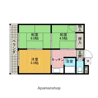 相模が丘アイランドハイツ(分譲)【203号室】の間取り