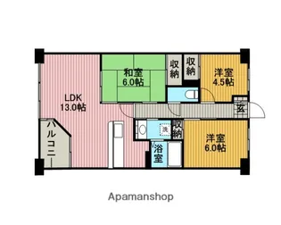 クレアハウス壱番館【3階】の間取り