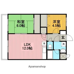 コンフォート南林間【1階】の間取り