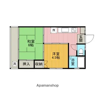 神奈川県相模原市南区東大沼4丁目【アパート】の間取り