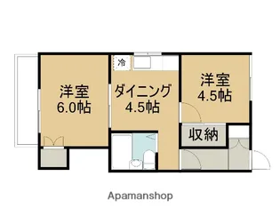 神奈川県相模原市南区東林間3丁目【マンション】の間取り