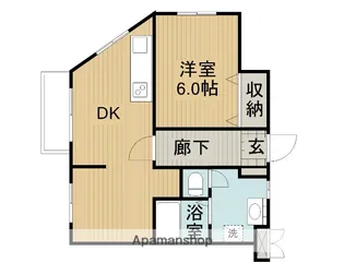 有山マンション【A201号室】の間取り