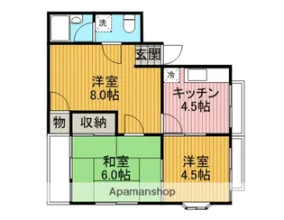 ラセーヌ東林間【2階】の間取り