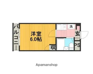 セルビス南台【208号室】の間取り
