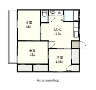 神奈川県相模原市南区鵜野森2丁目【マンション】の間取り