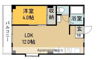 ソレイユ相模原【4階】の間取り
