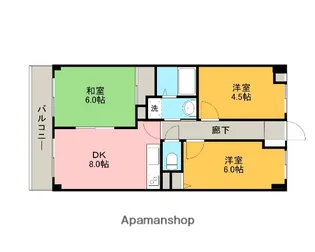 ラフィネ相武台Ⅱ【2階】の間取り