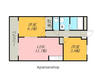メゾンプレジール【2階】の間取り