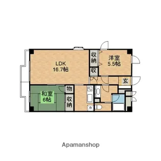 神奈川県相模原市南区東林間1丁目【マンション】の間取り