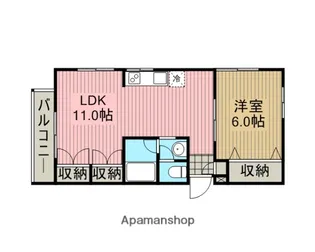 ジュネ相模原【3階】の間取り