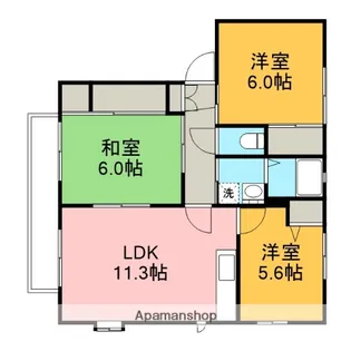 セレスコートB【2階】の間取り