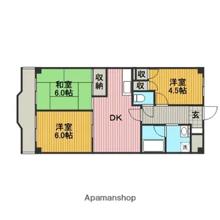 神奈川県相模原市南区上鶴間6丁目【マンション】の間取り