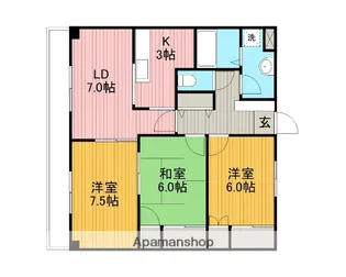 パレス相武台前【1階】の間取り