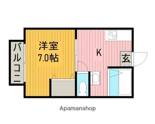 シティハイツ【Ⅱ-104号室】の間取り