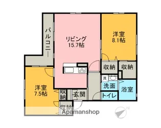 グレースコトブキ【3階】の間取り