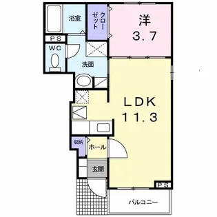 マーレ・セレーノ【1階】の間取り