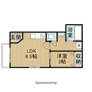 シエルクレアS【1階】の間取り