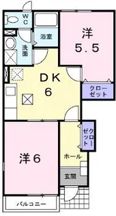 ボヌール・コリーヌ【1階】の間取り
