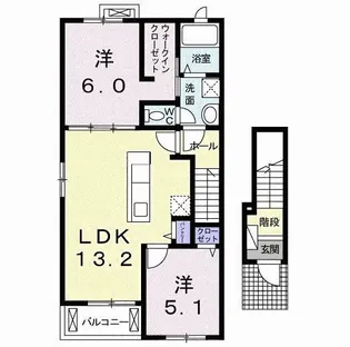 プリムラⅡ【2階】の間取り