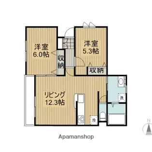 ラヴェール【103号室】の間取り
