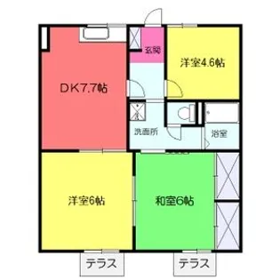 ジュネスハイムA【1階】の間取り