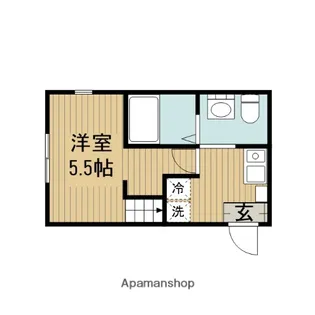 リッツ北里【1階】の間取り