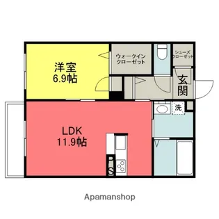 フ・ミールE【2階】の間取り