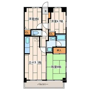 グランドール井上【3階】の間取り