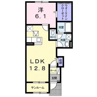 リヴァーサ鶴川【1階】の間取り