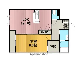 ベレオ相模大野【102号室】の間取り