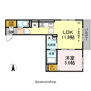 グリーンハウス南林間【2階】の間取り