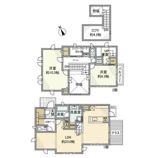 東京都町田市森野4丁目【一戸建】の間取り