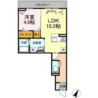 プラティア【3階】の間取り