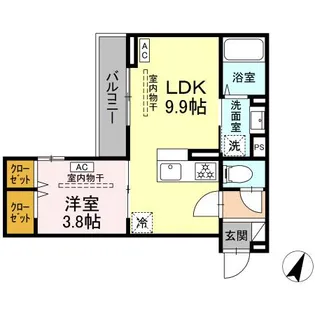 フラクタス相南1丁目【3階】の間取り