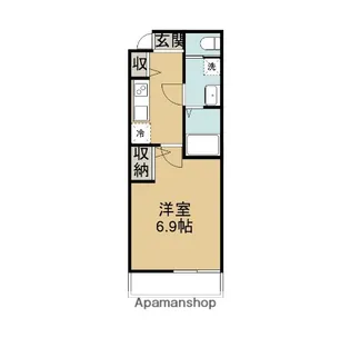 GRADUS相武台前【102号室】の間取り