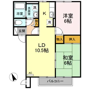 パルテノンロイヤル B【2階】の間取り